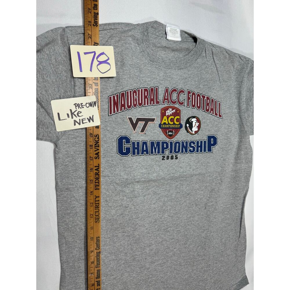 Champion Gray Shirt Large Virginia Tech vs Florida State Seminoles 2005 - Picture 2 of 9